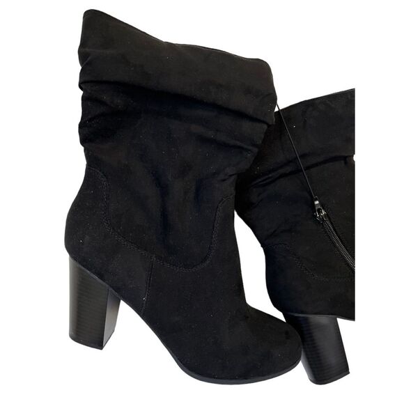 NWOB Style & Co | Saraa Slouch Mid-Shaft Boots Black Microfiber 10 M - Picture 2 of 9